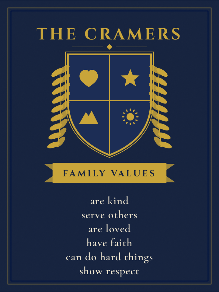 Heraldic crest poster